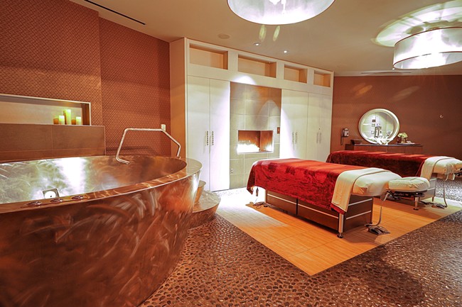 How could you not relax in a room like this at La Rive Spa? - COURTESY PHOTO